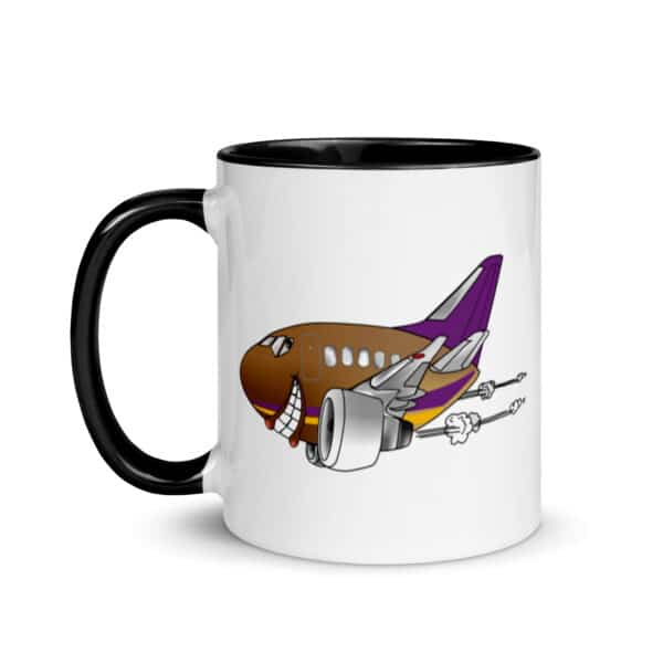 Mug with Color Inside - DTG 737 caricature - Image 4