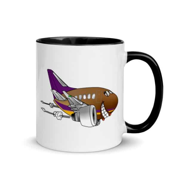 Mug with Color Inside - DTG 737 caricature - Image 3