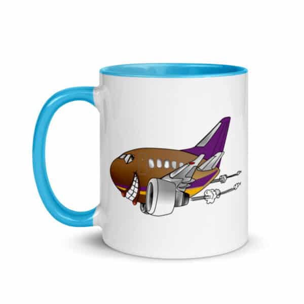 Mug with Color Inside - DTG 737 caricature - Image 10