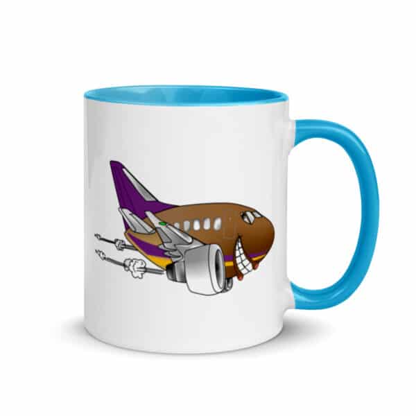 Mug with Color Inside - DTG 737 caricature - Image 9