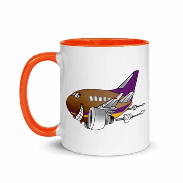 Mug with Color Inside - DTG 737 caricature - Image 8