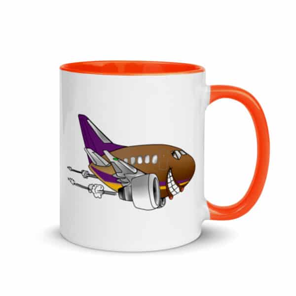 Mug with Color Inside - DTG 737 caricature - Image 7