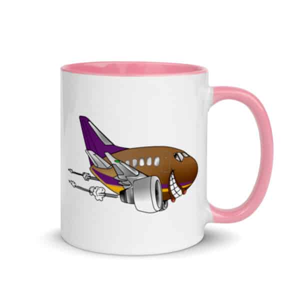 Mug with Color Inside - DTG 737 caricature - Image 11
