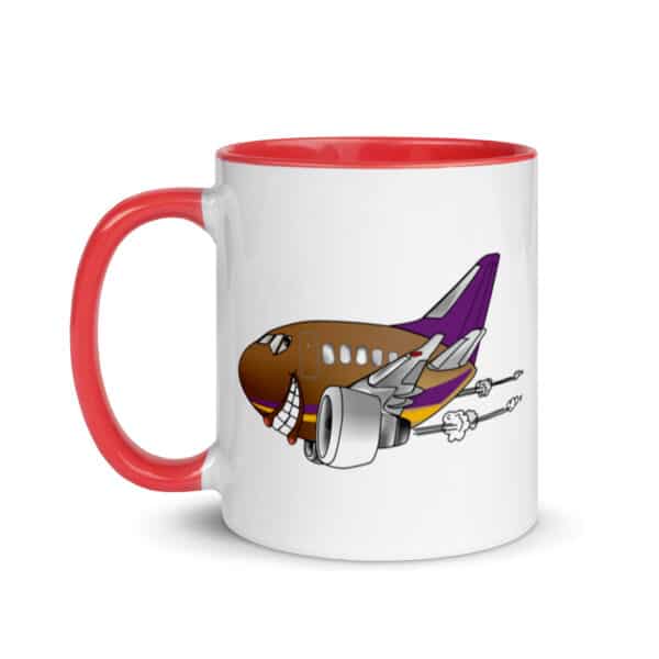 Mug with Color Inside - DTG 737 caricature - Image 6
