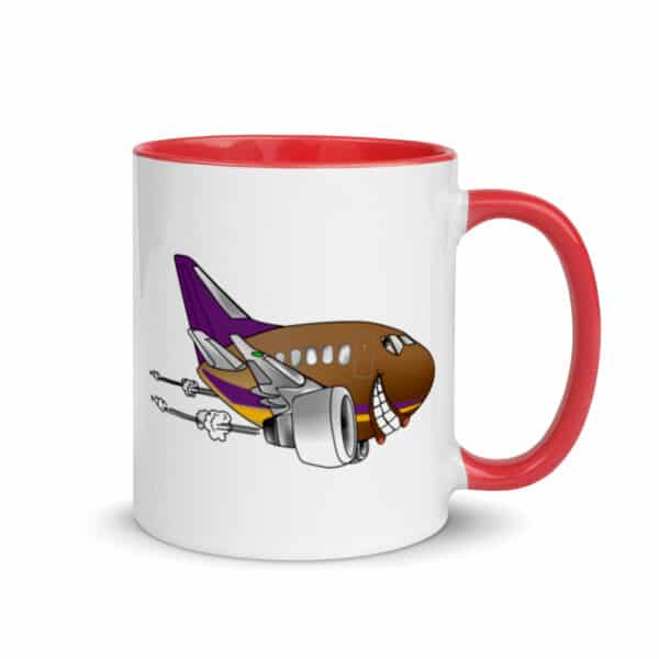 Mug with Color Inside - DTG 737 caricature - Image 5
