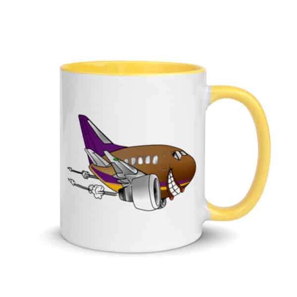 Mug with Color Inside - DTG 737 caricature - Image 2