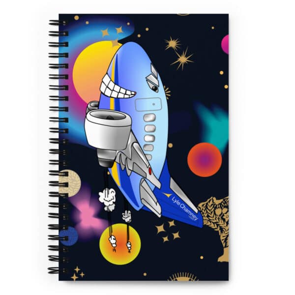 Spiral notebook - LC Air 737 caricature